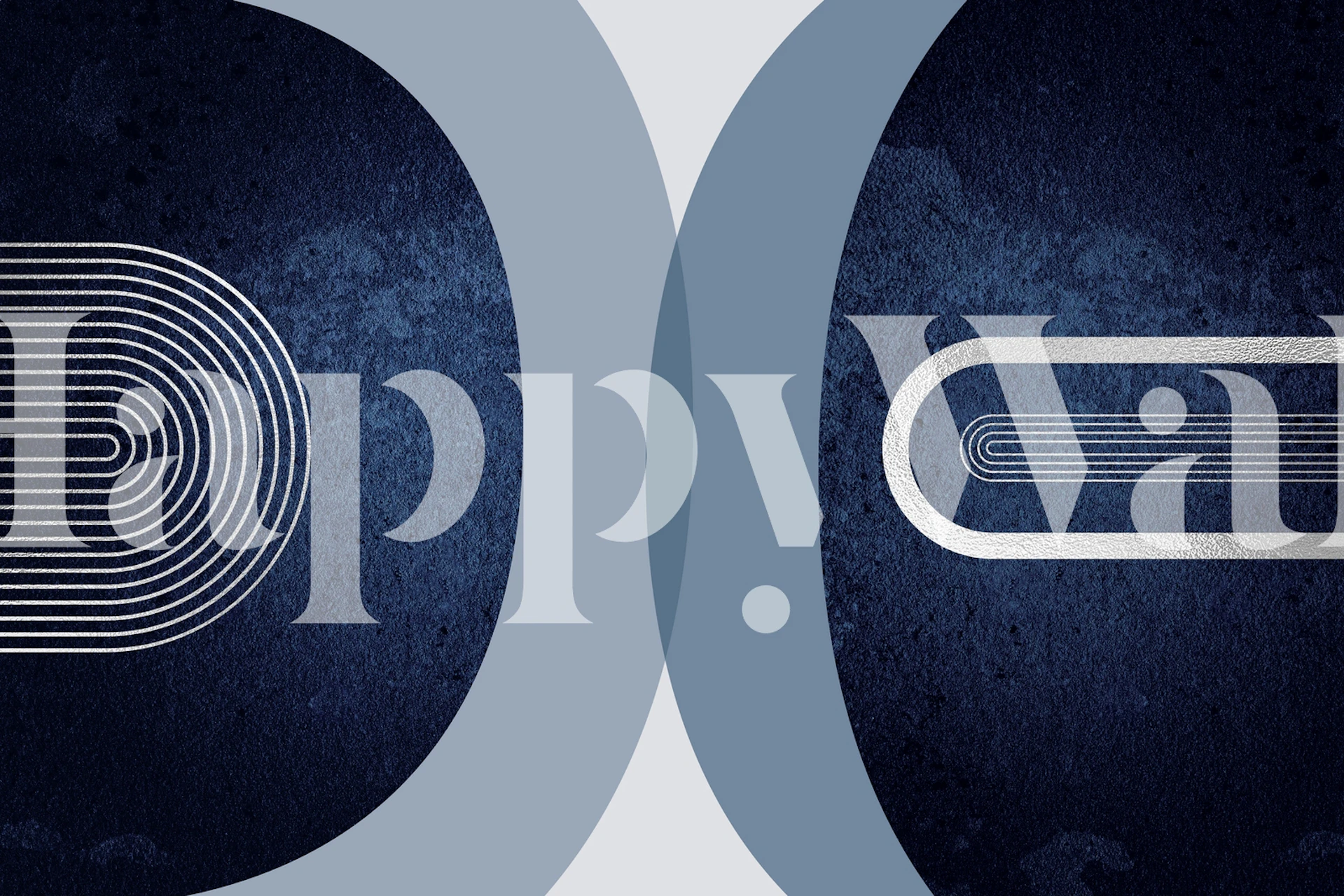 Navy Blue ja Silver moderni tapetti huoneessa