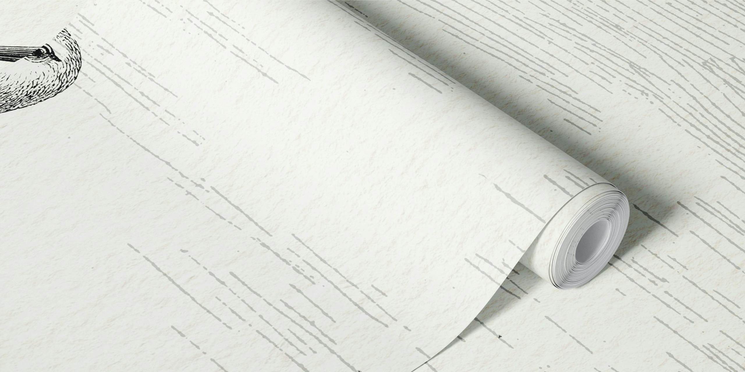 Tapeta Vintage animals vystavená v místnosti