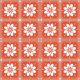 Rust orange floral alhambra