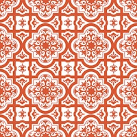 Rust orange ornament Alhambra tapet