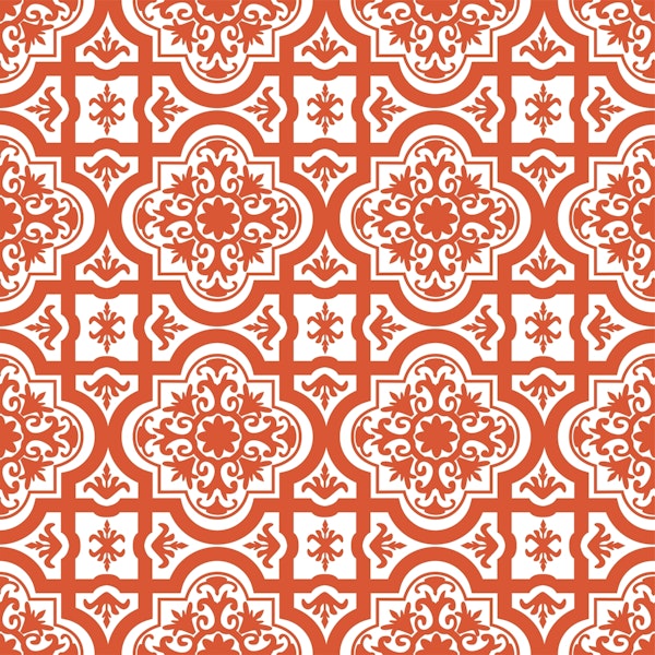Rust orange ornament Alhambra