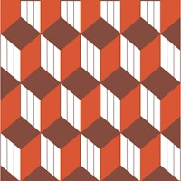 Terracotta Retro Pattern Rust tapete