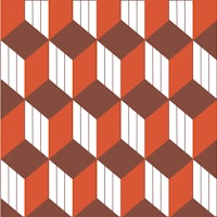 Terracotta Retro Pattern Rust ταπετσαρία