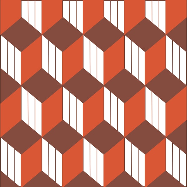 Terracotta Retro Pattern Rust