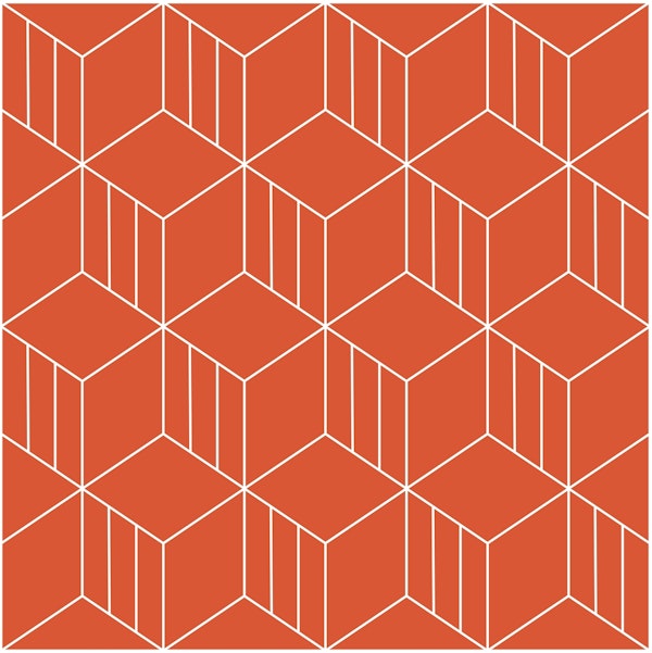 Orange retro mod vintage cubes