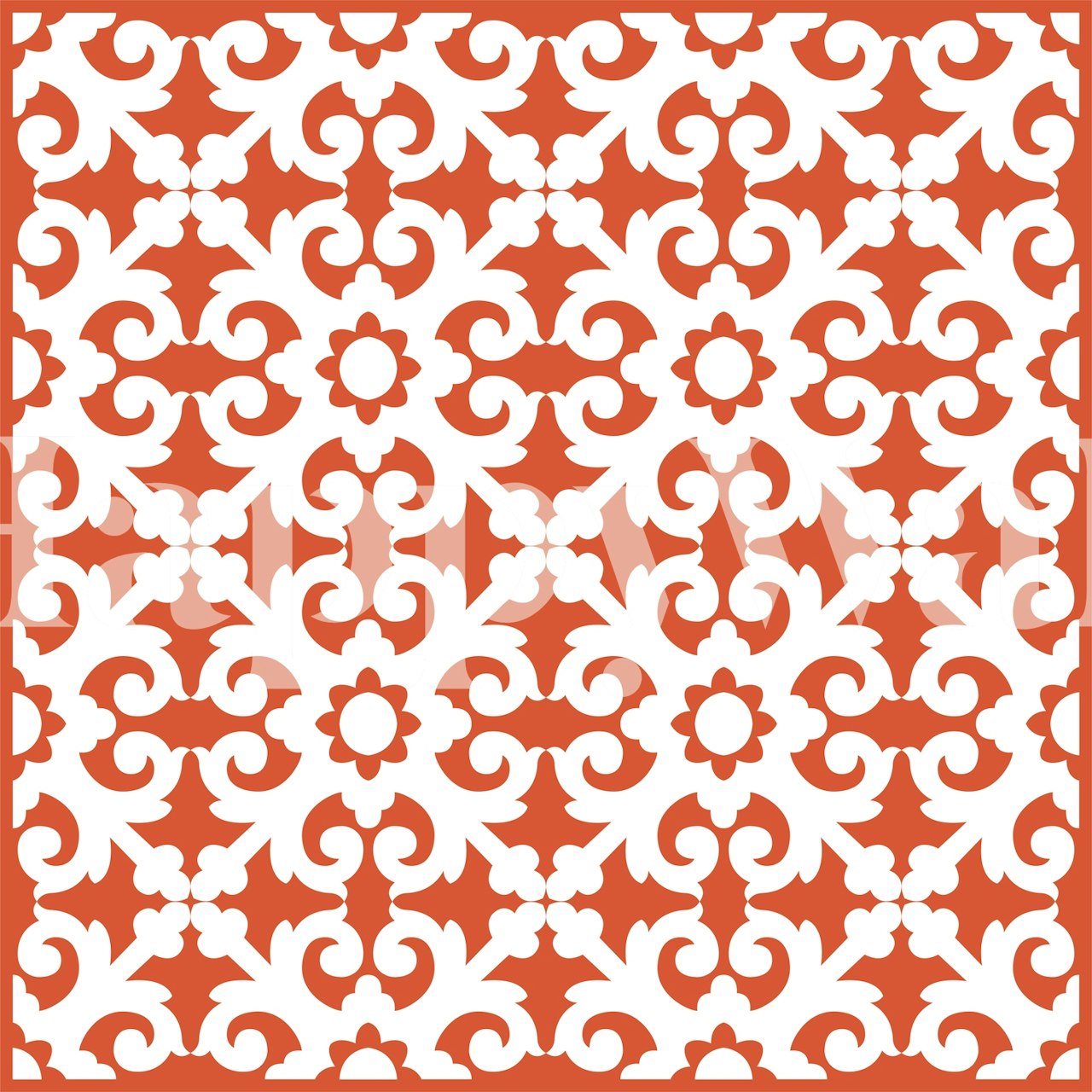 Papel de parede Brunt Orange e White Arte mexicana