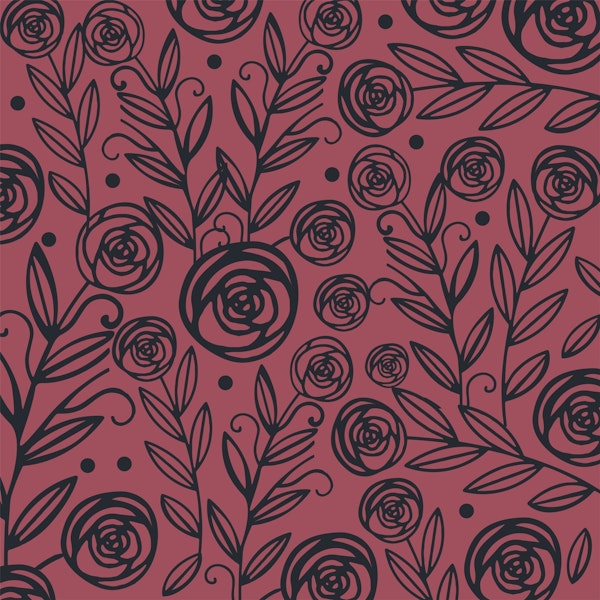 Brick Black Rose Pattern