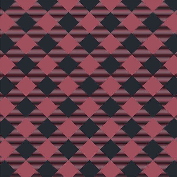 Dark Red Wine Black Gingham