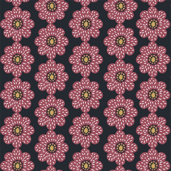 Black Marsala Poppy Floral