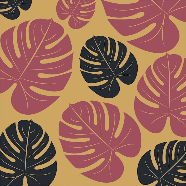 Palm leaves black mustard wine