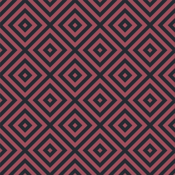 Geometric Squares Wine Black