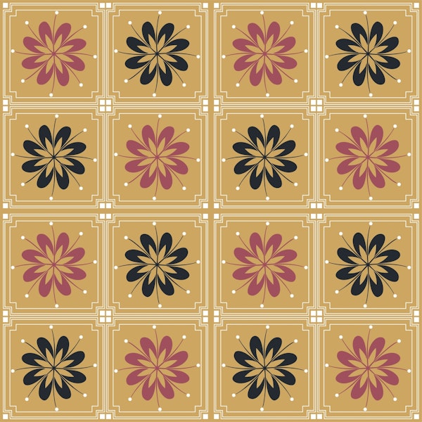 Ancient Oriental Floral Art