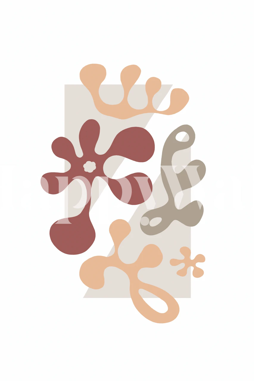 Colorful abstract wallpaper design in a room