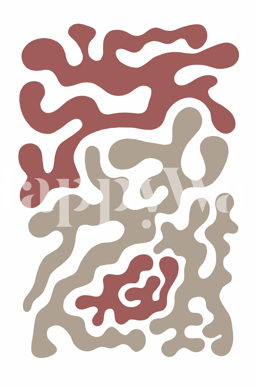 Abstrakt tapetdesign i varme toner