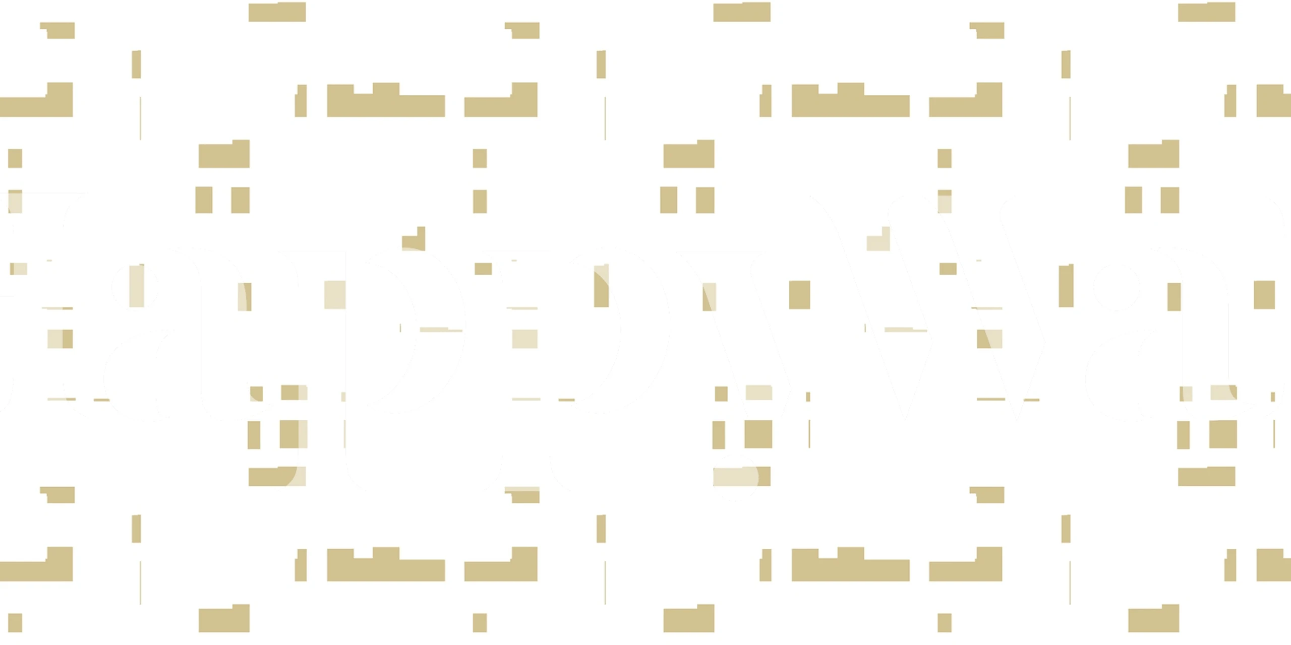 Gold geometry blocks wallpaper in een kamer