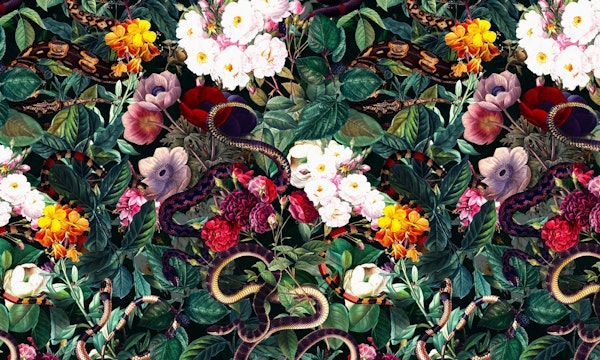 Flowers and Snake Pattern