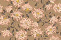 Cottage flowers soft brown mural tapeta