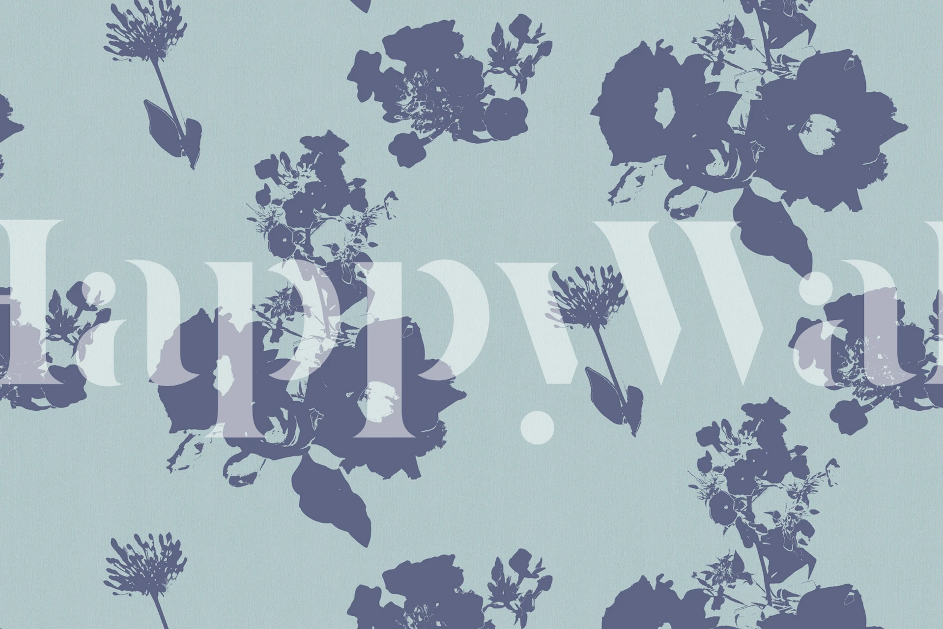 Flower Shadows Tapete in einem stilvollen Raum