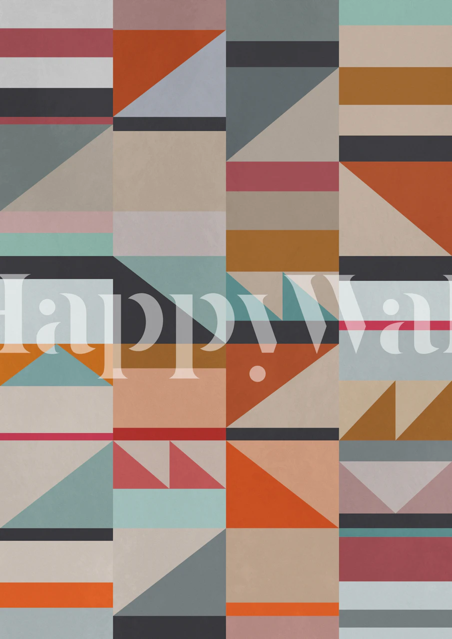 Tapeta Geometric Patterns w nowoczesnym wnętrzu