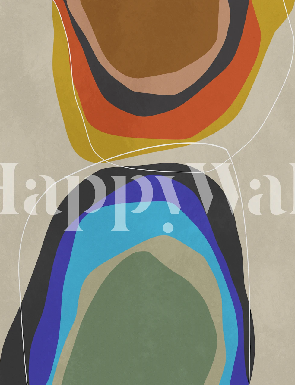 Papier peint Colored Pieces dans une pièce