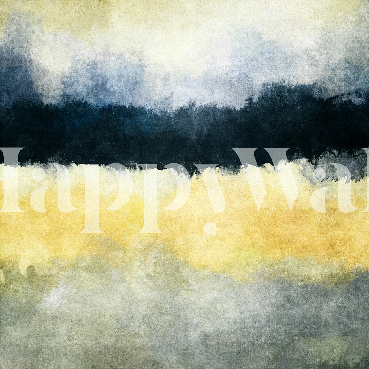 Abstract watercolor design in yellow and blue shades wallpaper