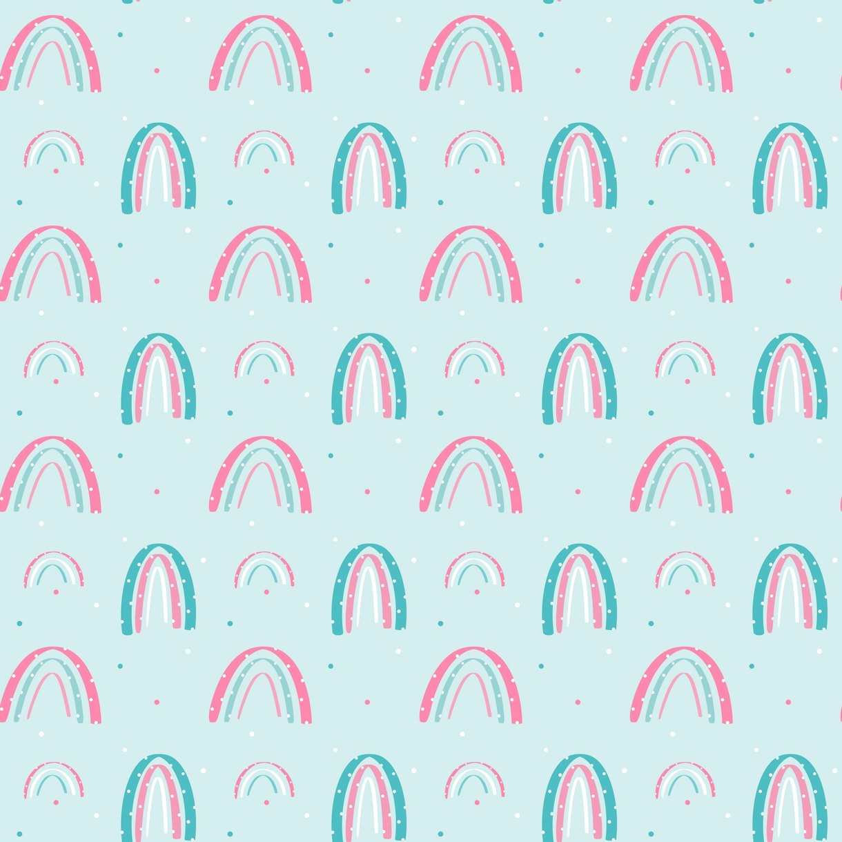 Pink Blue Rainbows wallpaper - Happywall