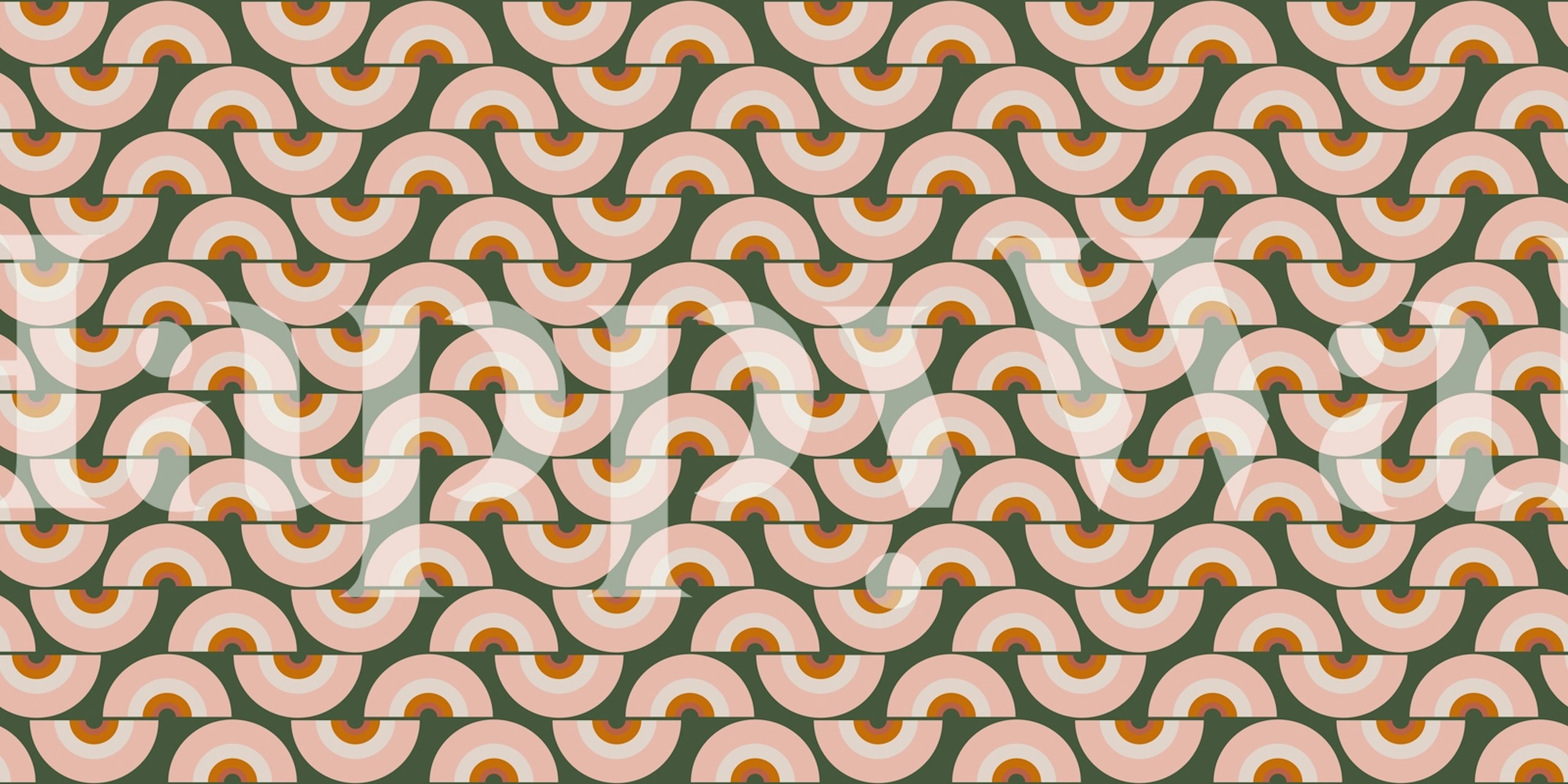 Fototapeta s duhovým vzorem v odstínu země s klenutými tvary v zemitých barvách