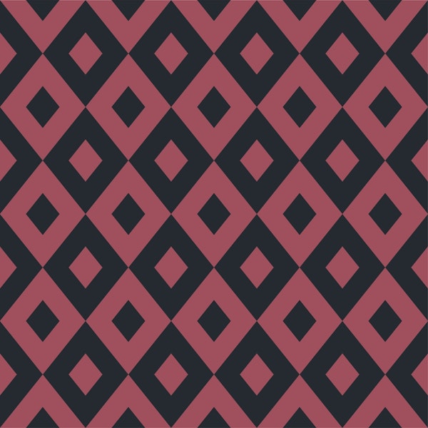 Black Marsala Red Geometric