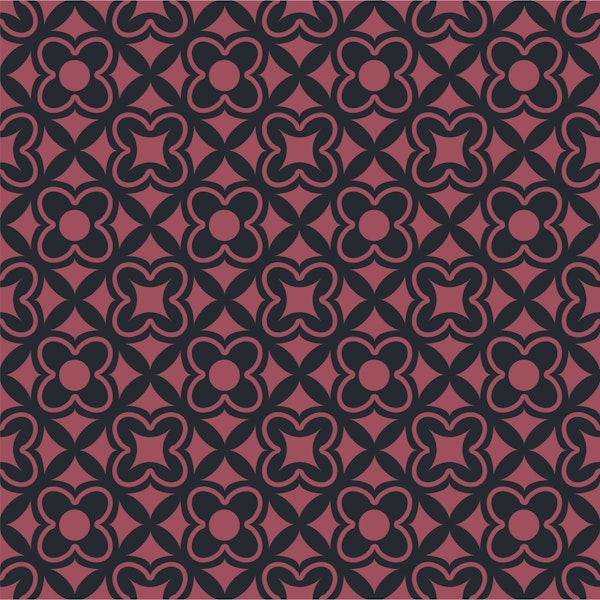 Floral Turkish Black Red