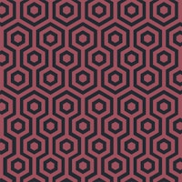 Nordic Dark Red Black Hexagons tapete