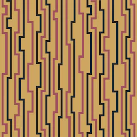 Mustard Stripes Red Black tapet
