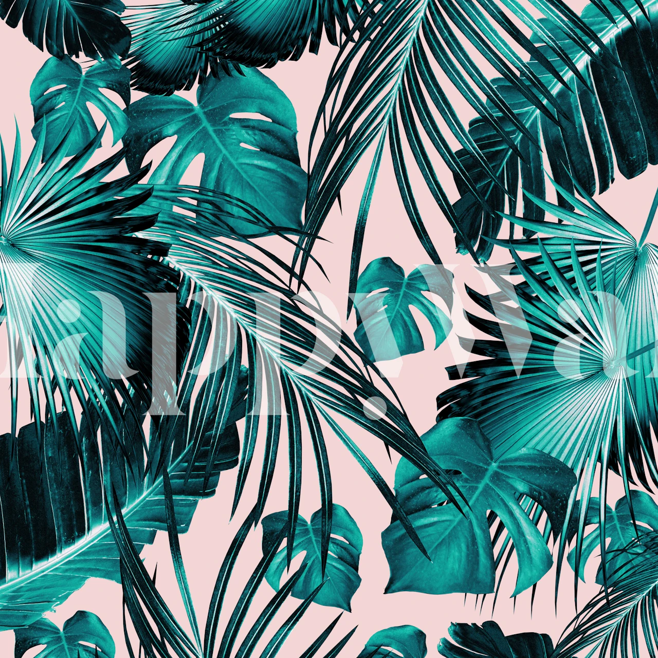 Tropical jungle wallpaper in a room