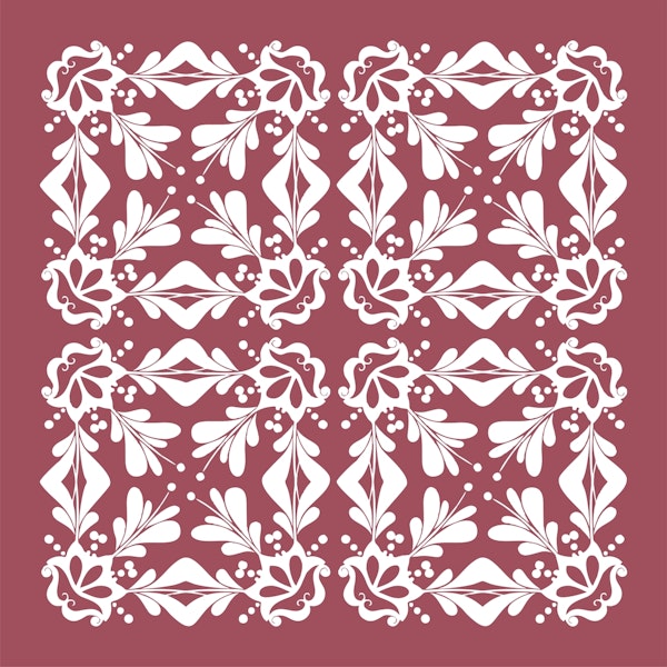 White Oriental ornament wine