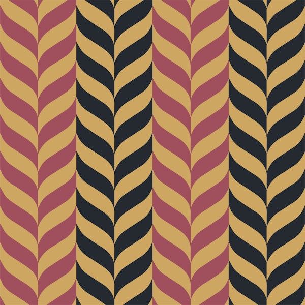 Saffron Chevron Black Burgundy