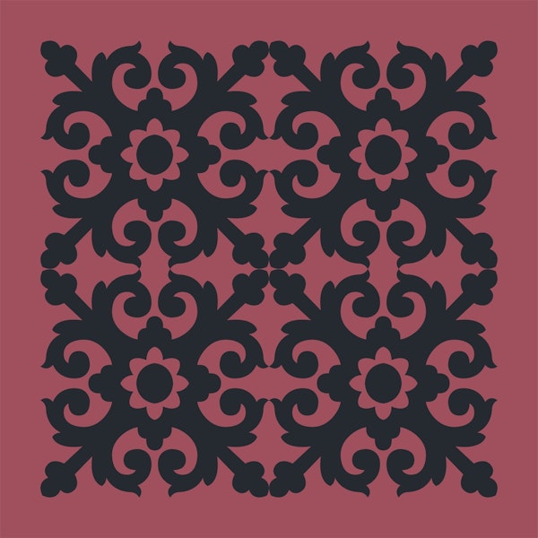Marsala Red Black Ornament