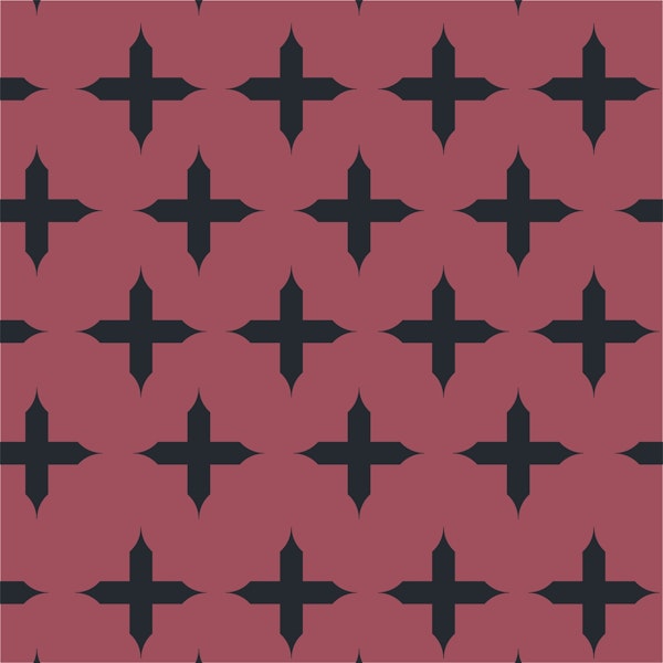 Black Cross Burgundy Wall