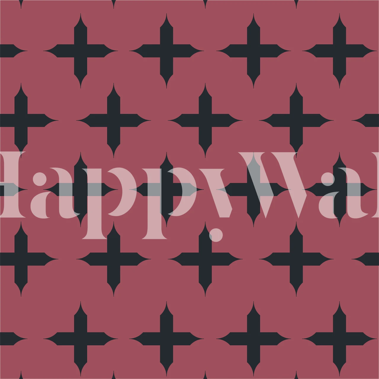 Black Cross Burgundy wallpaper i et rom