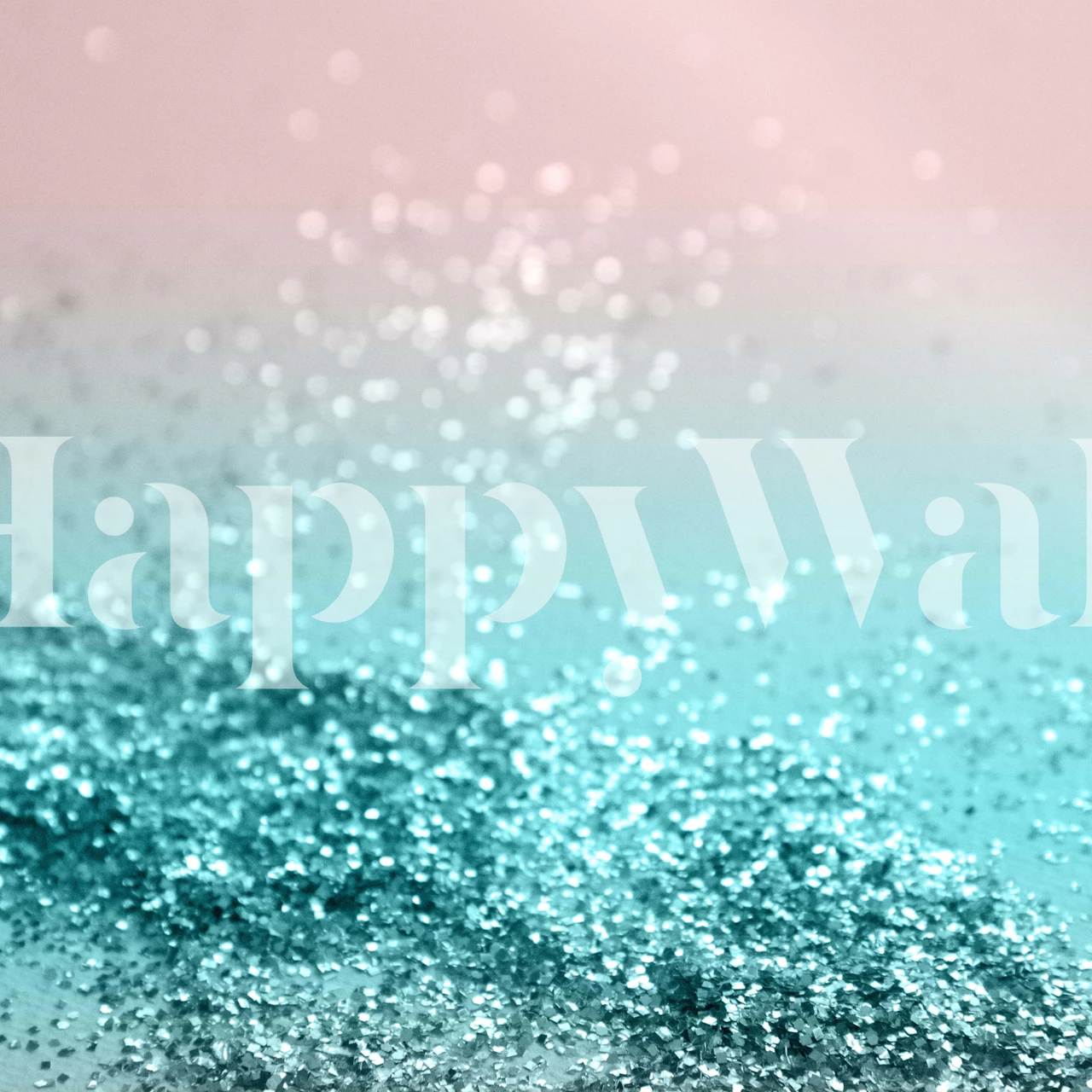 Glittering blue and silver pattern wallpaper