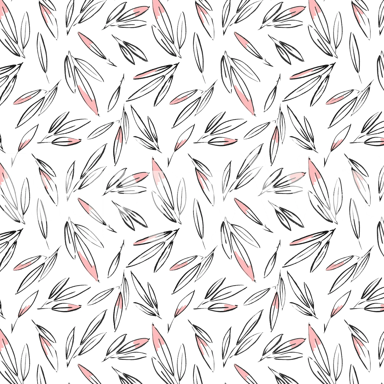 Leaf patterned wallpaper in a room