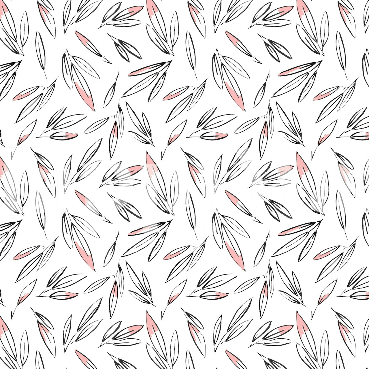 Leaf patterned wallpaper in a room