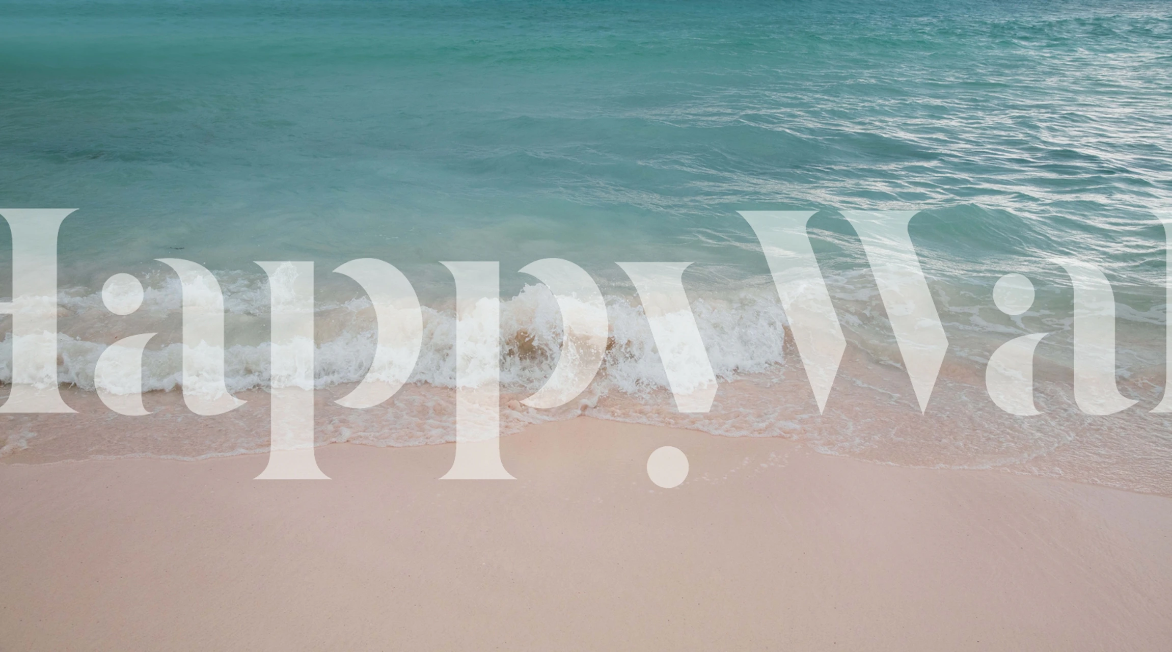 Caribbean ocean waves lapping on sandy beach wallpaper