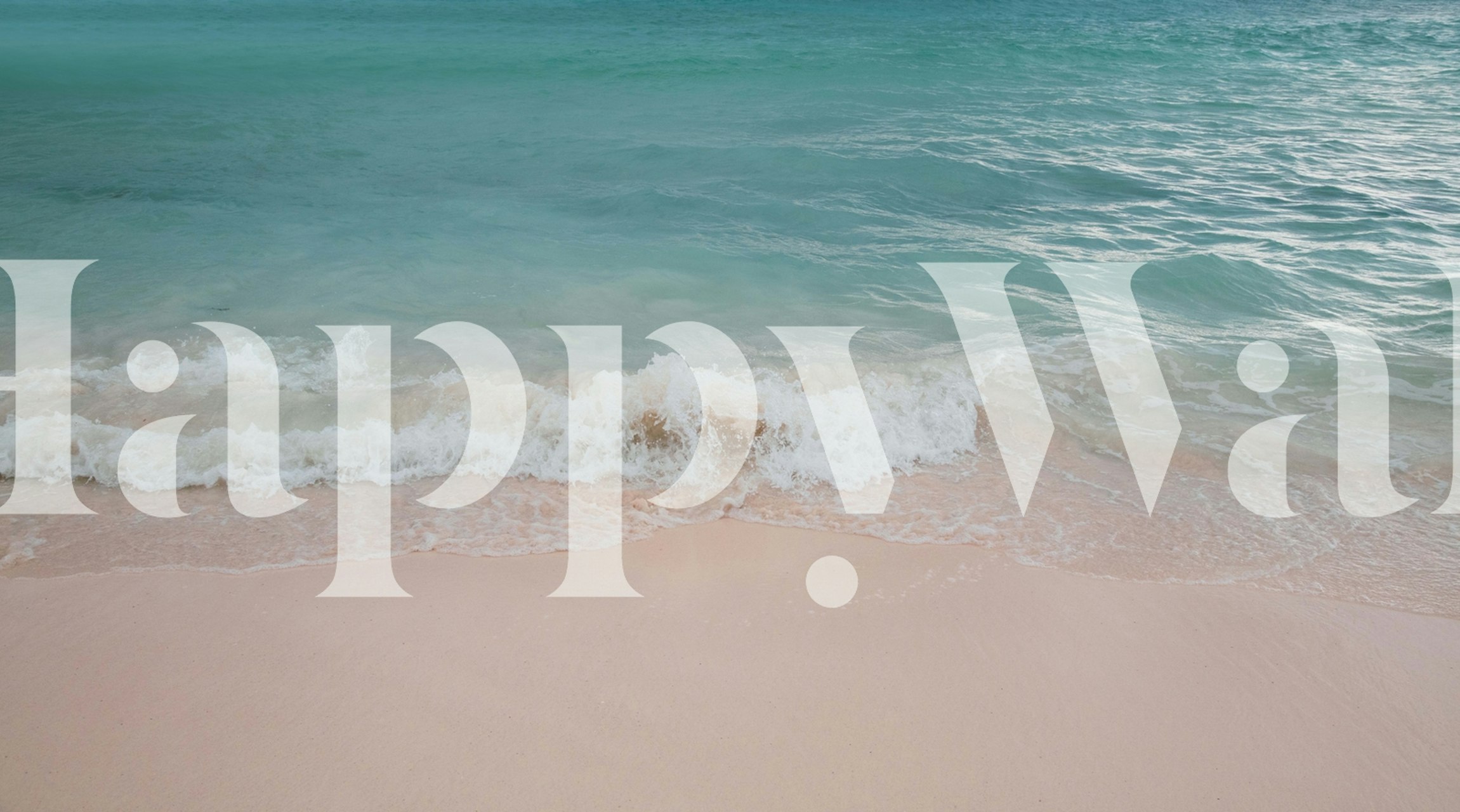 Caribbean ocean waves lapping on sandy beach wallpaper