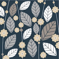 Scandi Earth Tones Leaf Flower ταπετσαρία