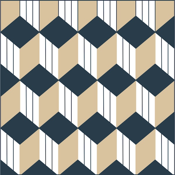 Charcoal sand cube pattern