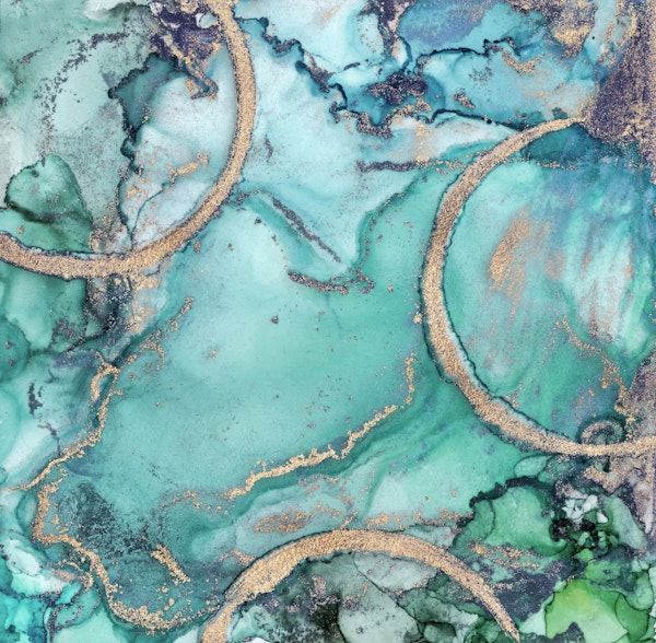 Turquoise Blue Ink Luxury