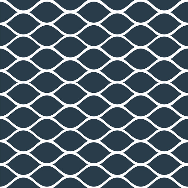 Black and white ogee pattern