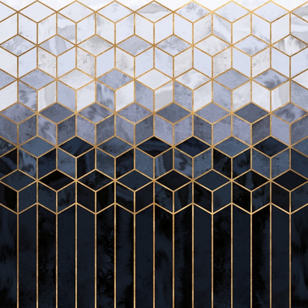 Dark Blue Gradient Cubes