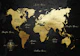 Black and Gold World Map