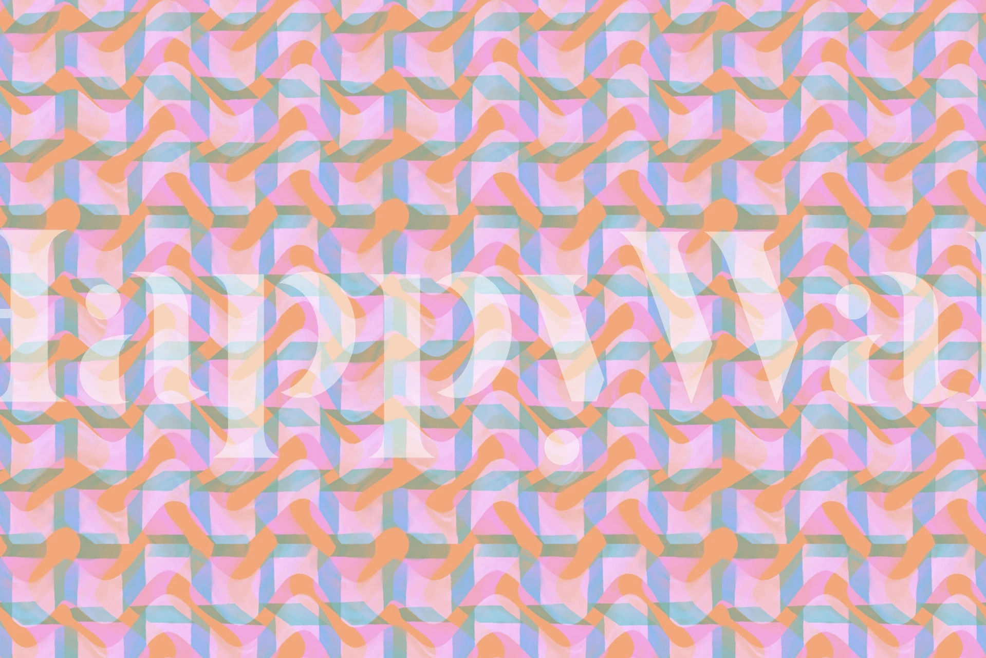 Wobbly Waves design de papier peint dans une pièce