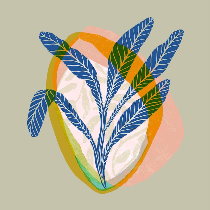 Minimalist Tropical Plant Wallpaper